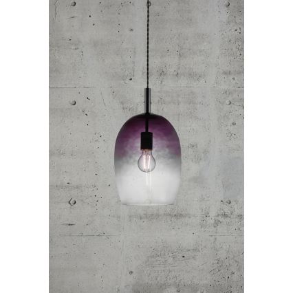 Nordlux - Κρεμαστό φωτιστικό με καλώδιο UMA 1xE27/40W/230V Ø 23 cm μαύρο/καπνιστό
