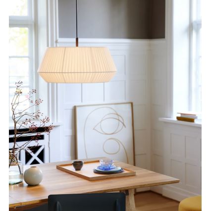 Nordlux - Κρεμαστό φωτιστικό οροφής DICTE 1xE27/60W/230V διάμετρος 53 cm λευκό