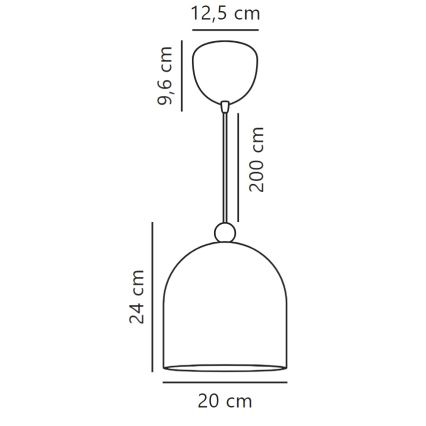 Nordlux - Κρεμαστό φωτιστικό οροφής GASTON 1xE27/40W/230V πράσινο/λευκό