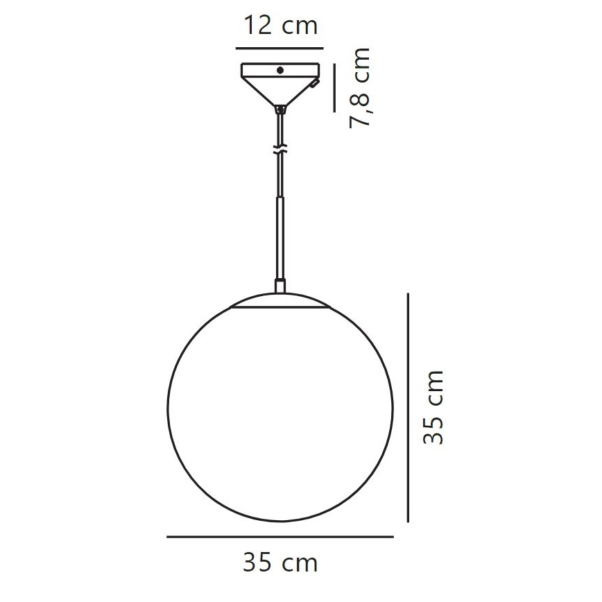 Nordlux - Κρεμαστό φωτιστικό οροφής GRANT 1xE27/25W/230V διάμετρος 35 cm