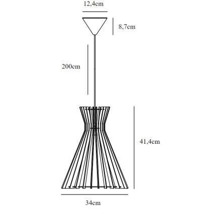 Nordlux - Κρεμαστό φωτιστικό οροφής GROA 1xE27/60W/230V