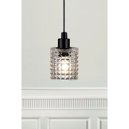 Nordlux - Κρεμαστό φωτιστικό οροφής HOLLYWOOD 1xE27/60W/230V διάμετρος 10,8 cm διαφανές