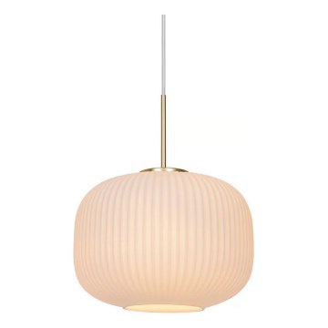 Nordlux - Κρεμαστό φωτιστικό οροφής MILFORD 1xE27/40W/230V διάμετρος 30 cm λευκό