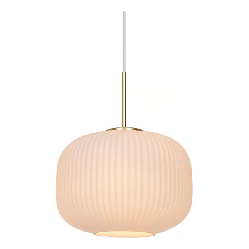 Nordlux - Κρεμαστό φωτιστικό οροφής MILFORD 1xE27/40W/230V διάμετρος 30 cm λευκό