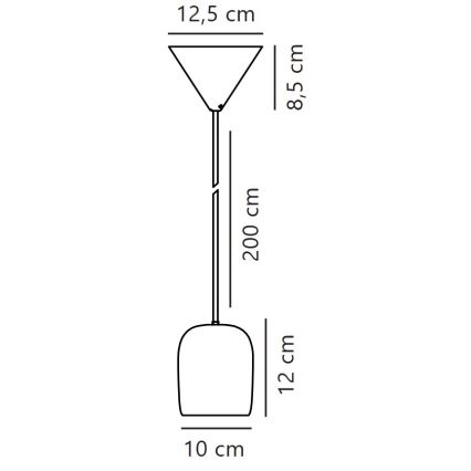 Nordlux - Κρεμαστό φωτιστικό οροφής NOTTI 1xE27/25W/230V διάμετρος 10 cm πορτοκαλί