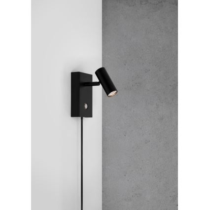 Nordlux - Ρυθμιζόμενο LED επιτοίχιο φωτιστικό σημείου OMARI LED/3,2W/230V μαύρο