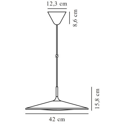 Nordlux - Led Dimmable κρεμαστό φωτιστικό οροφής BALANCE LED/230V 2700K μαύρο
