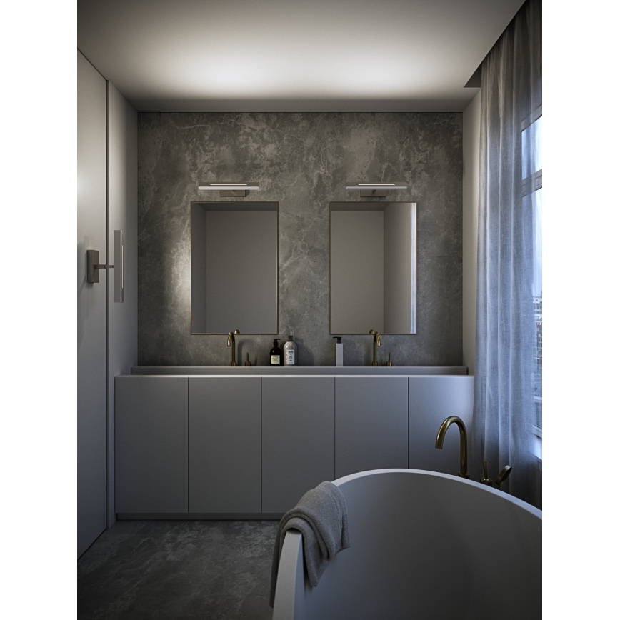 Nordlux - LED Dimmable φωτισμός καθρέφτη μπάνιου OTIS LED/14W/230V IP44 40 cm ασημί