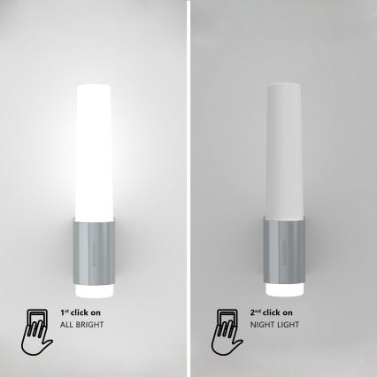 Nordlux - LED Dimming επιτοίχιο φωτιστικό μπάνιου HELVA LED/6,8W/230V IP44 CRI 90 γυαλιστερό χρώμιο