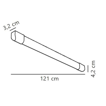 Nordlux - LED Φωτιστικό φθορίου ARLINGTON LED/18W/230V 121 cm