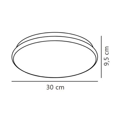 Nordlux - LED φωτιστικό οροφής για μπάνιο MONTONE LED/10W/230V IP44 διάμετρος 30 cm