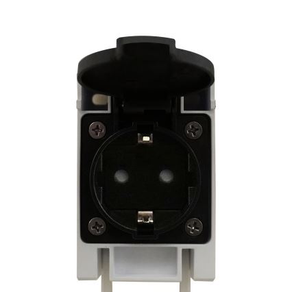 Nordlux - Φωτιστικό μπάνιου για καθρέφτη LED με ενσωματωμένη πρίζα MALAIKA LED/15W/230V IP44 68,4cm μαύρο