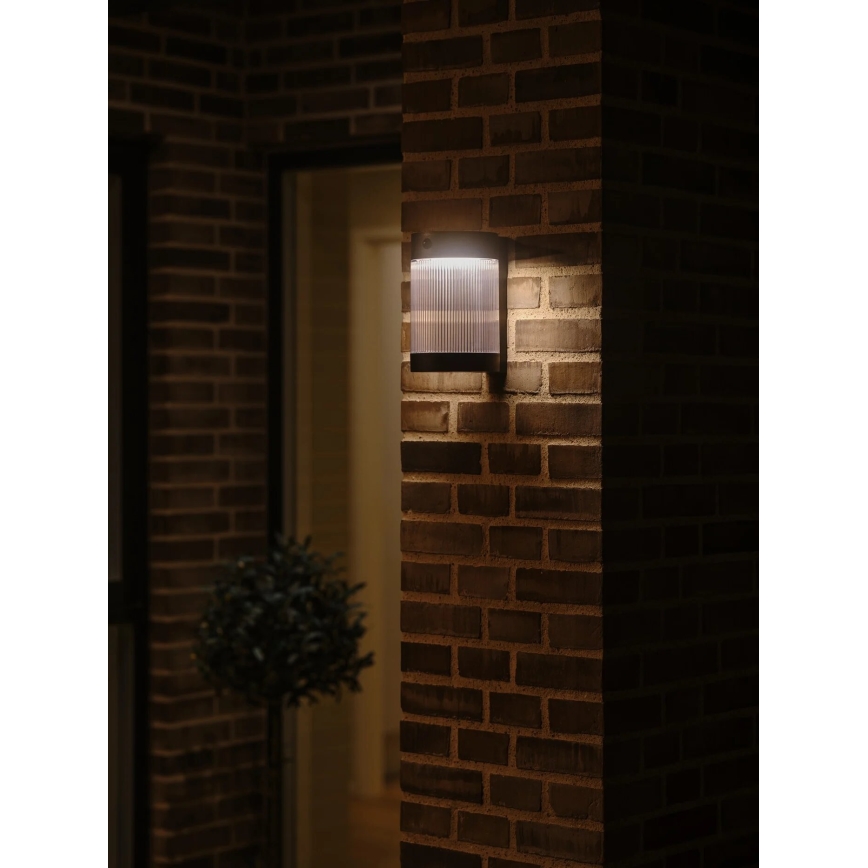 Nordlux - LED Ηλιακό Επιτοίχιο Φωτιστικό με Αισθητήρα COUPAR LED/3,2W/5V 3000K IP44 1800 mAh μαύρο