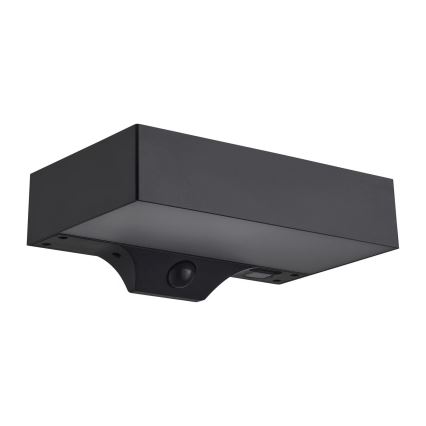Nordlux - LED Ηλιακό Επιτοίχιο Φωτιστικό με Αισθητήρα MONAY LED/5W/5V 3000K IP44 2000 mAh μαύρο
