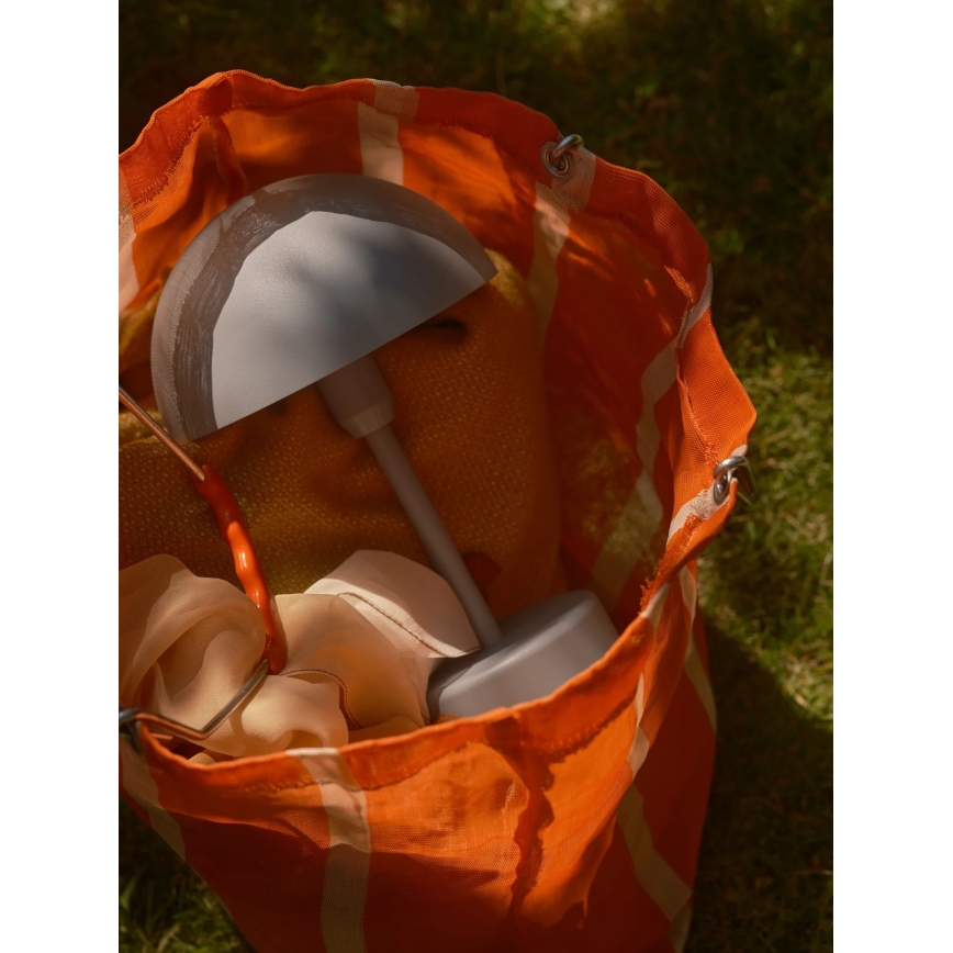 Nordlux - LED ρυθμιζόμενο επαναφορτιζόμενο υπαίθριο επιτραπέζιο φωτιστικό ELLEN LED/2,8W/3,7V 2200 mAh IP44 γκρι