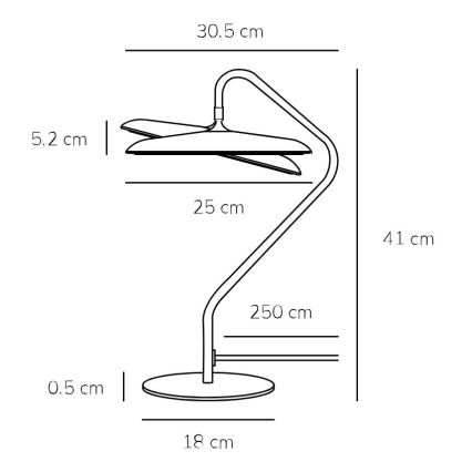 Nordlux - LED Επιτραπέζιο φωτιστικό ARTIST LED/15W/230V μαύρο