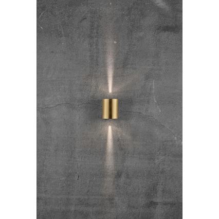 Nordlux - LED επιτοίχιο φωτιστικό εξωτερικού χώρου CANTO 2xLED/5,5W/230V IP44 χρυσό