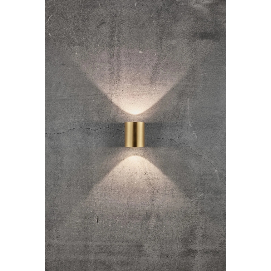 Nordlux - LED επιτοίχιο φωτιστικό εξωτερικού χώρου CANTO 2xLED/5,5W/230V IP44 χρυσό