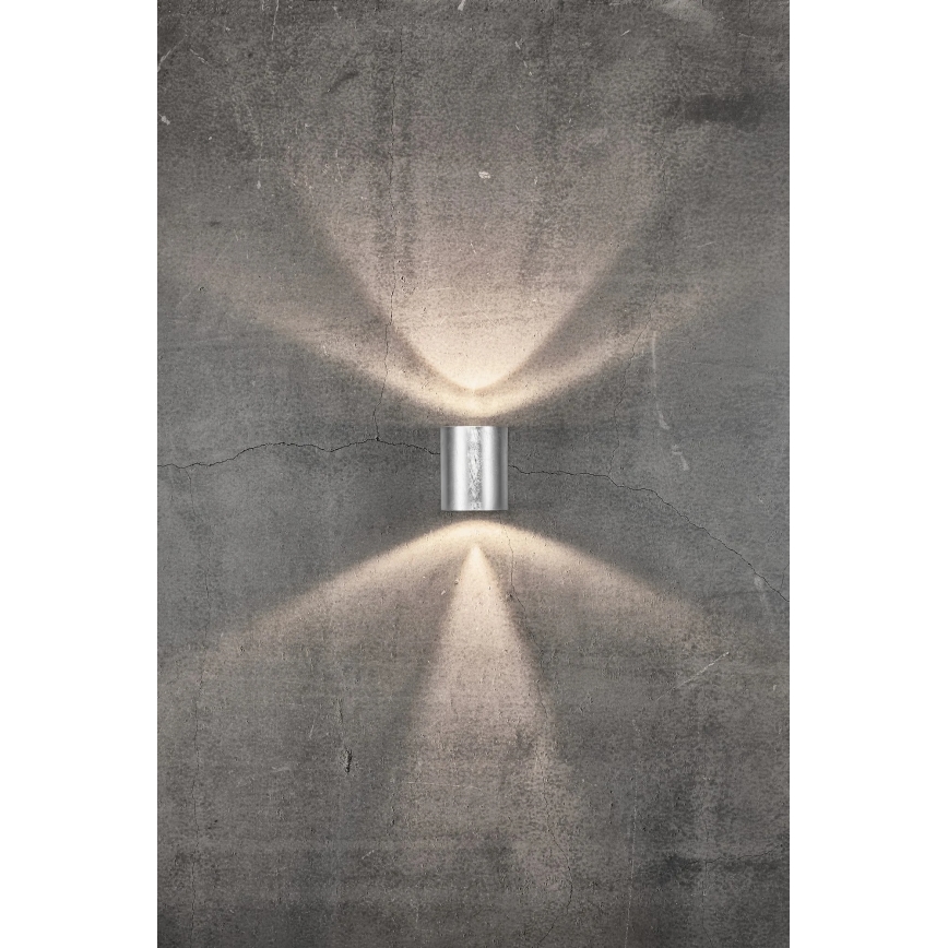 Nordlux - LED εξωτερικό επιτοίχιο φωτιστικό CANTO 2xLED/6W/230V IP44 ασημί