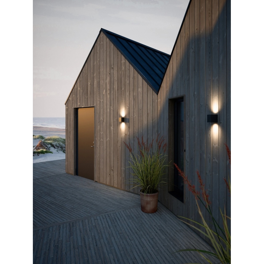 Nordlux - LED εξωτερικό επιτοίχιο φωτιστικό CANTO 2xLED/6W/230V IP44 μαύρο