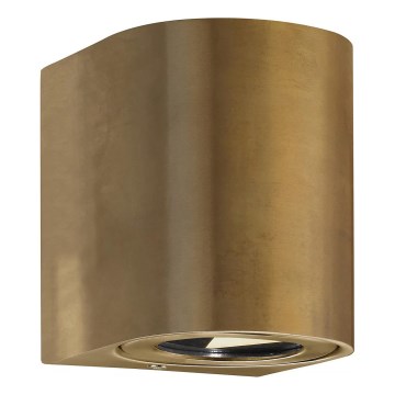 Nordlux - LED επιτοίχιο φωτιστικό εξωτερικού χώρου CANTO 2xLED/6W/230V IP44 μπρούτζινο