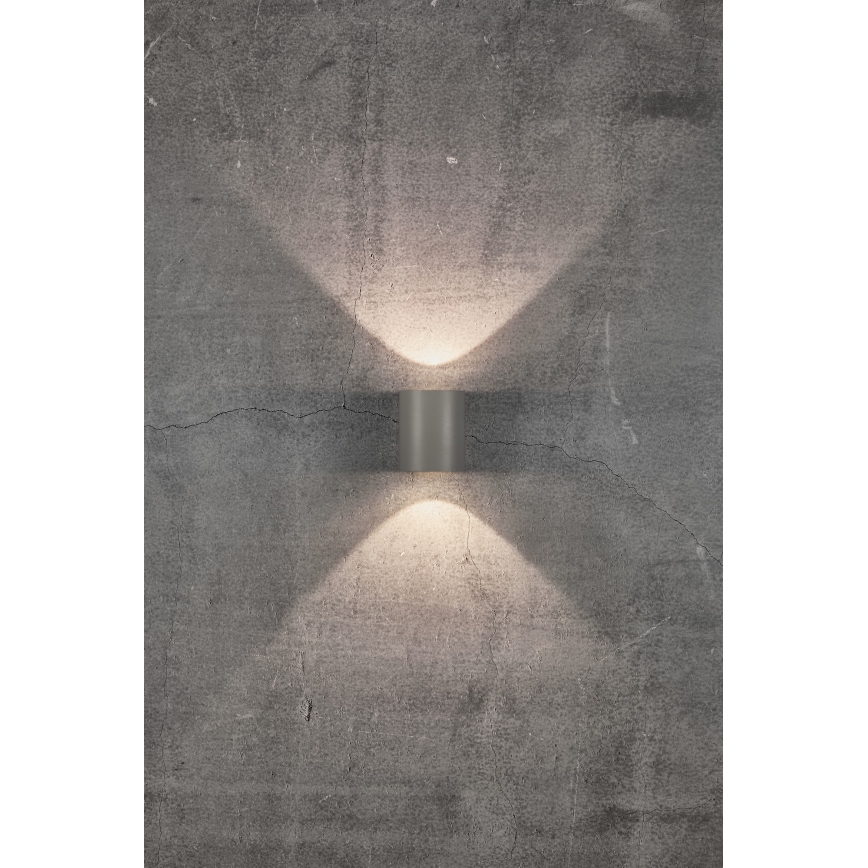 Nordlux - LED επιτοίχιο φωτιστικό εξωτερικού χώρου CANTO 2xLED/5,5W/230V IP44 γκρι