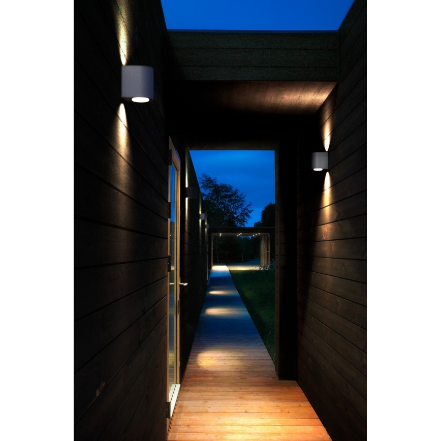 Nordlux - LED επιτοίχιο φωτιστικό εξωτερικού χώρου CANTO 2xLED/5,5W/230V IP44 γκρι