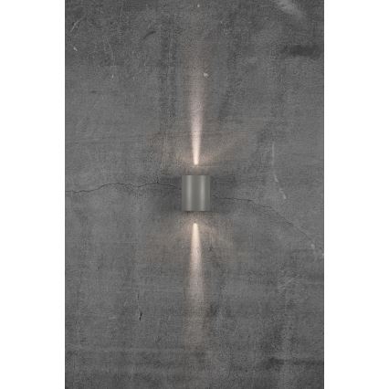 Nordlux - LED επιτοίχιο φωτιστικό εξωτερικού χώρου CANTO 2xLED/5,5W/230V IP44 γκρι