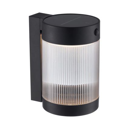 Nordlux - LED Ηλιακό Επιτοίχιο Φωτιστικό με Αισθητήρα COUPAR LED/3,2W/5V 3000K IP44 1800 mAh μαύρο