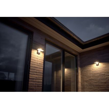 Nordlux - LED ηλιακό επιτοίχιο φωτιστικό με αισθητήρα RICA LED/5W/3,7V IP44 2200 mAh τετράγωνο