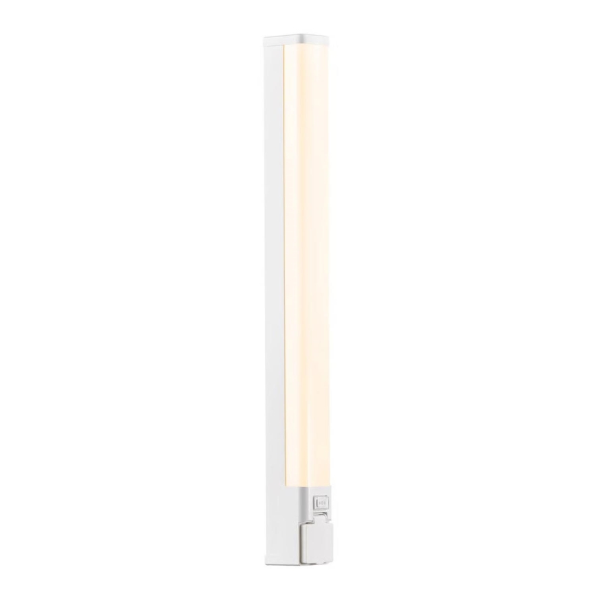 Nordlux - LED φωτισμός καθρέφτη μπάνιου με ενσωματωμένη πρίζα SJAVER LED/15W/230V IP44 60 cm λευκό