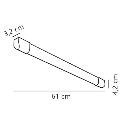 Nordlux - LED Φωτιστικό φθορίου ARLINGTON LED/10W/230V 61 cm
