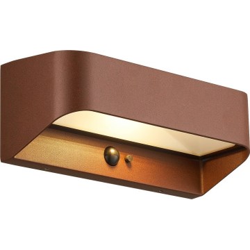 Nordlux - Ηλιακό φωτιστικό LED με αισθητήρα MARCELLIO LED/5W/5V IP54 2200 mAh καφέ