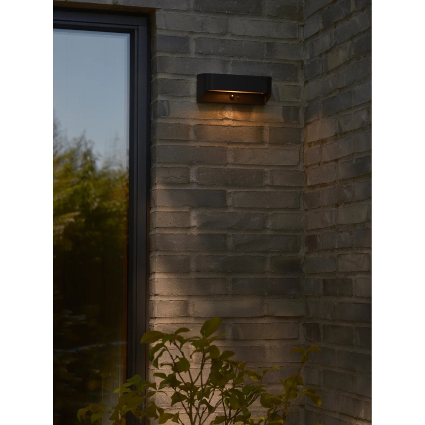 Nordlux - LED ηλιακό φωτιστικό με αισθητήρα MARCELLIO LED/5W/5V IP54 2200 mAh μαύρο