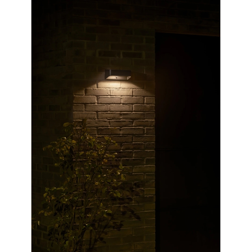 Nordlux - LED ηλιακό φωτιστικό με αισθητήρα MARCELLIO LED/5W/5V IP54 2200 mAh μαύρο