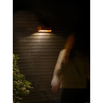 Nordlux - Ηλιακό φωτιστικό LED με αισθητήρα MARCELLIO LED/5W/5V IP54 2200 mAh καφέ