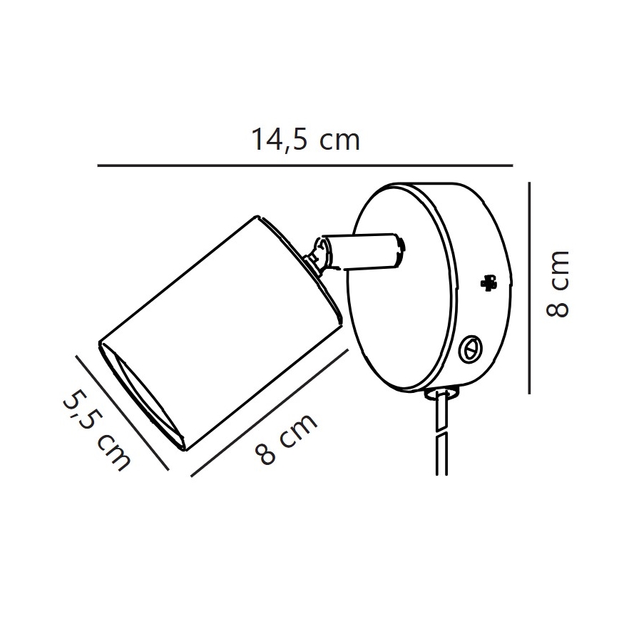 Nordlux - Σποτ τοίχου EXPLORE 1xGU10/7W/230V λευκό