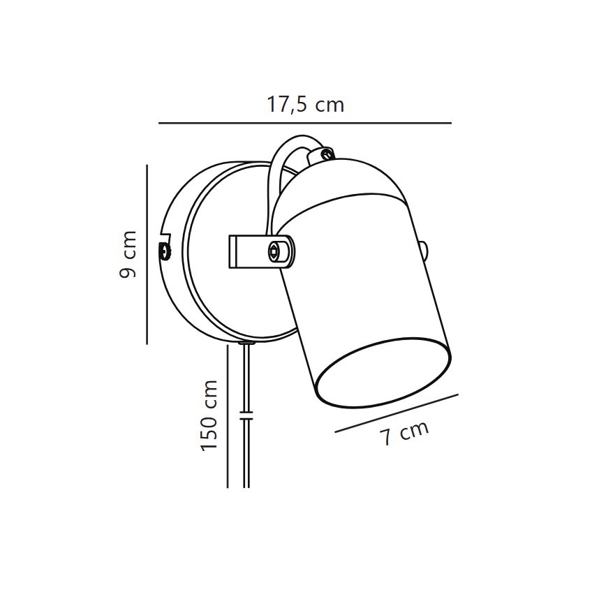 Nordlux - Σποτ τοίχου LOTUS 1xE14/40W/230V