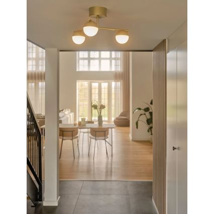 Nordlux - Πλαφονιέρα οροφής CONTINA 3xG9/5W/230V ορείχαλκος