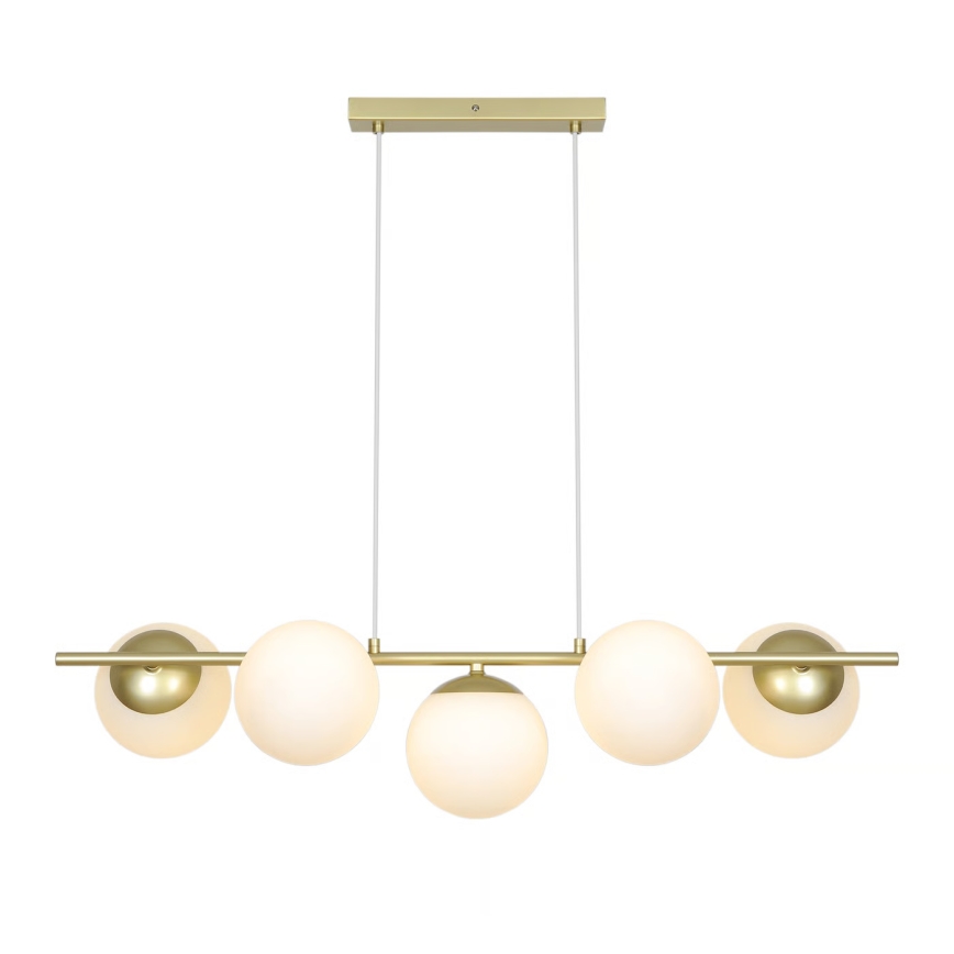 Nordlux - Πολυέλαιος με καλώδιο LILLY 5xE14/10W/230V ορείχαλκος