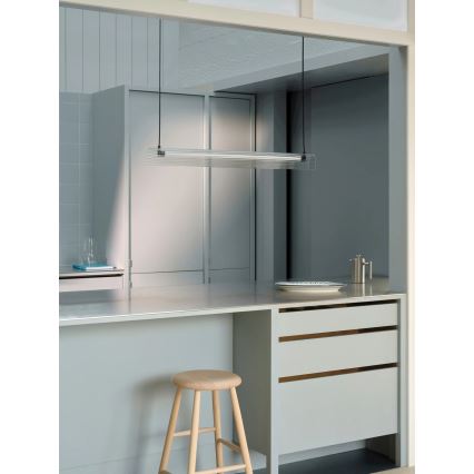 Nordlux - Ρυθμιζόμενο LED κρεμαστό φωτιστικό σε καλώδιο ALIANI LED/20W/230V 3000K 100 cm μαύρο/διάφανο