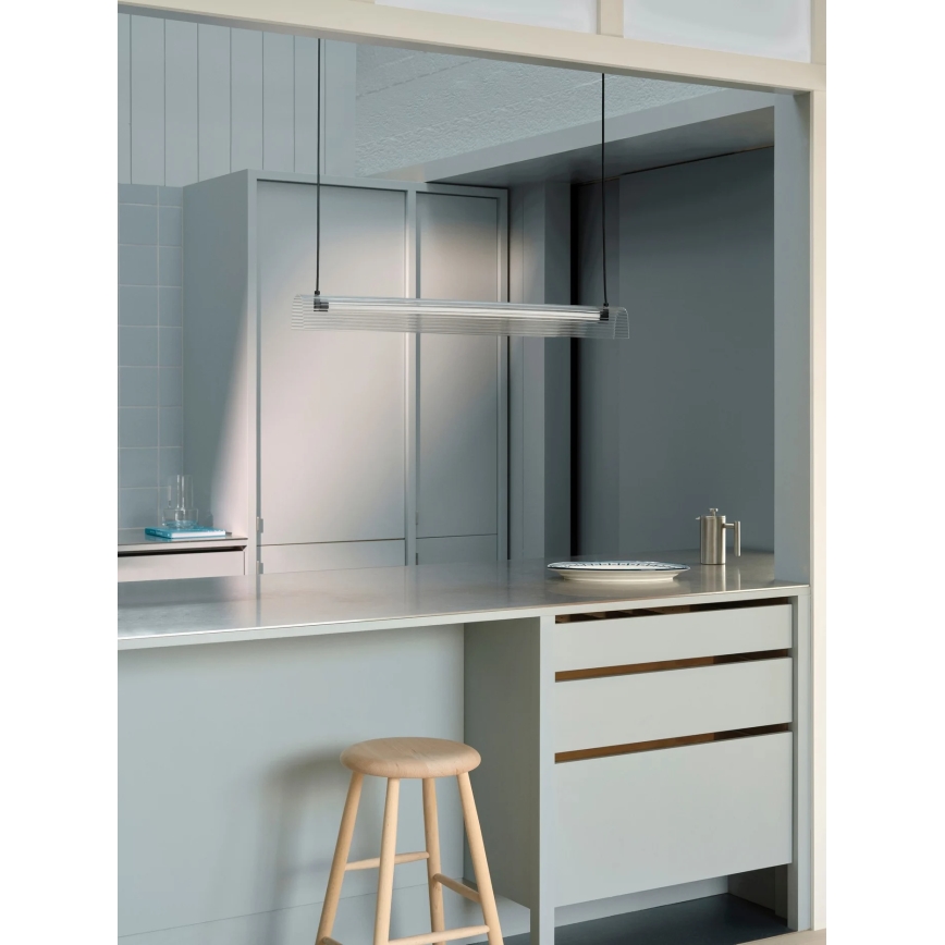 Nordlux - Ρυθμιζόμενο LED κρεμαστό φωτιστικό σε καλώδιο ALIANI LED/20W/230V 3000K 100 cm μαύρο/διάφανο