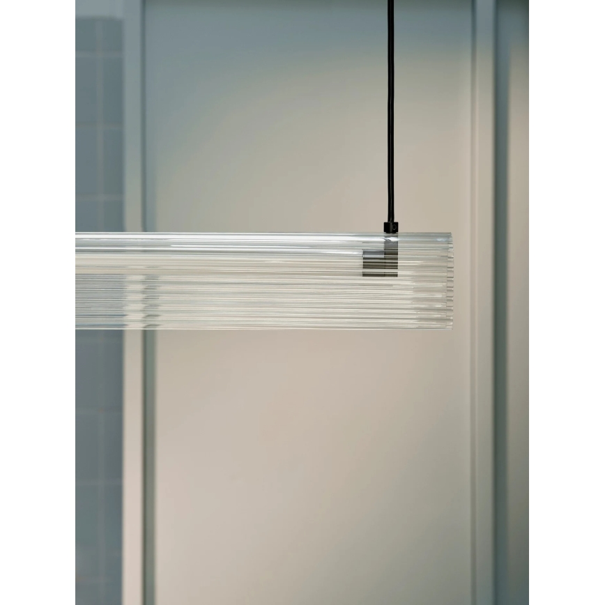 Nordlux - Ρυθμιζόμενο LED κρεμαστό φωτιστικό σε καλώδιο ALIANI LED/20W/230V 3000K 100 cm μαύρο/διάφανο