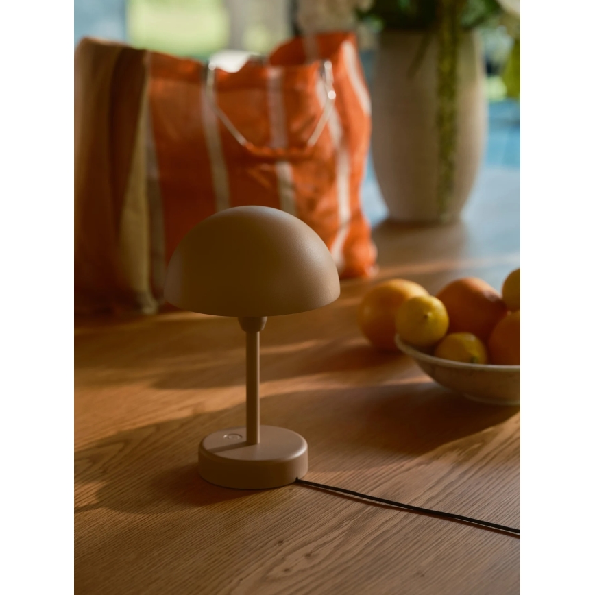 Nordlux - Ρυθμιζόμενη επαναφορτιζόμενη εξωτερική επιτραπέζια λάμπα ELLEN LED/2,8W/3,7V IP44 2200 mAh καφέ