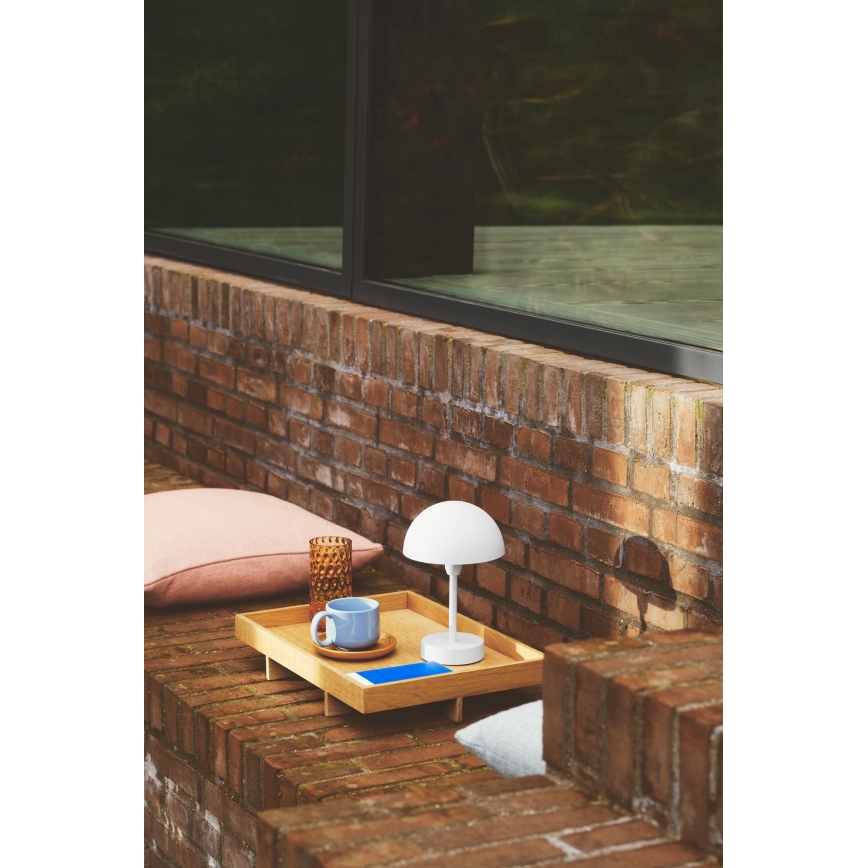 Nordlux - Επαναφορτιζόμενος εξωτερικός επιτραπέζιος φωτιστικός σώμα LED με ρύθμιση φωτεινότητας ELLEN LED/2,8W/3,7V IP44 λευκό