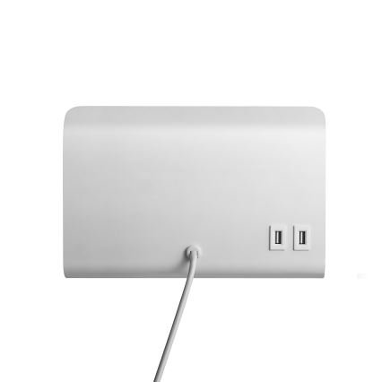 Nordlux - Επιτοίχιο φωτιστικό με ράφι και θύρα USB ROOMI 1xGU10/8W/230V λευκό