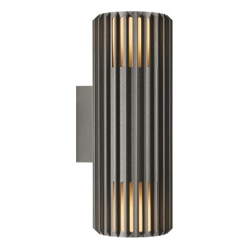 Nordlux - Επιτοίχιο φωτιστικό εξωτερικού χώρου ALUDRA 2xE27/15W/230V IP54 ανθρακί