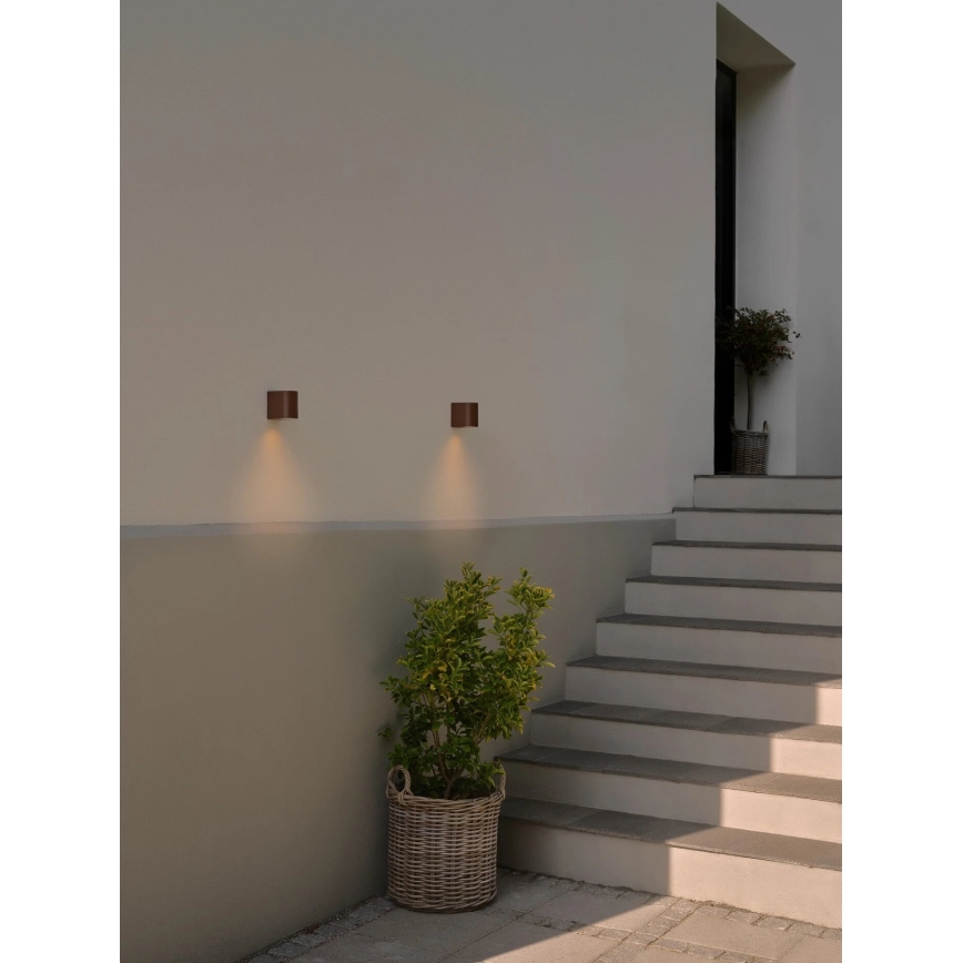 Nordlux - Επιτοίχιο φωτιστικό εξωτερικού χώρου DION 1xGU10/25W/230V IP44 rezavá