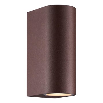 Nordlux - Επιτοίχιο φωτιστικό εξωτερικού χώρου DION 2xGU10/25W/230V IP44 rezavá