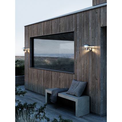 Nordlux - Επιτοίχιο φωτιστικό εξωτερικού χώρου KURNOS 1xE14/12W/230V IP54 ματ χρώμιο